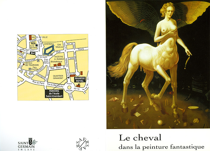 Carton de l'exposition de groupe LE CHEVAL Dans la peinture fantastique - Manège Royal - SAINT GERMAIN EN LAYE