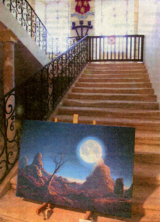 Peinture de François Schlesser - "DIX" L'ART EN DIX MOUVEMENTS Exposition Peinture - Sculpture   CHÂTEAU DE TALLEYRAND CHALAIS Charente (16)  DU 6 juin au 6 juillet 2003