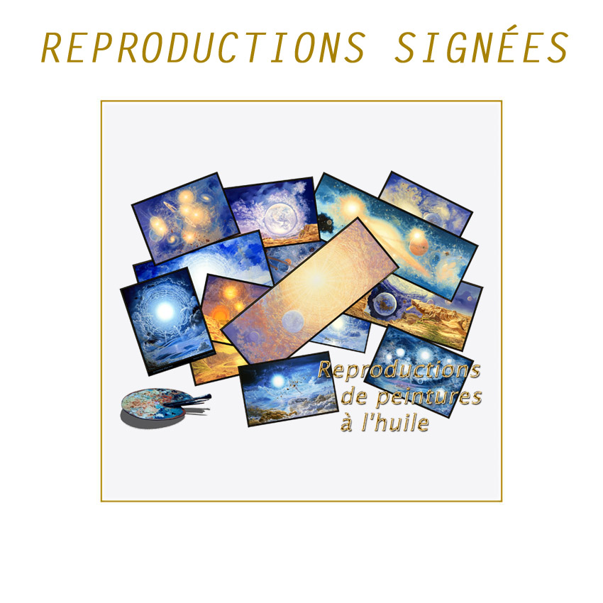 Reproductions numériques signées - Peinture de François Schlesser - Nature Céleste