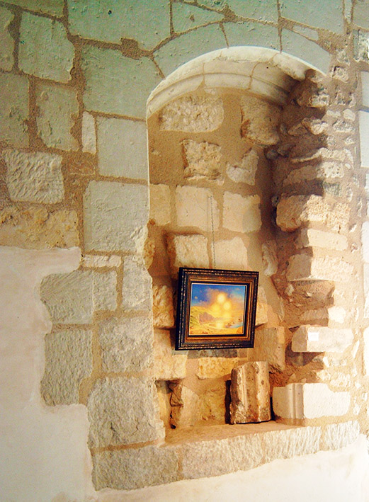 ​"Loracle des Céphéides" Peinture de François Schlesser © -"L'ART EN DIX MOUVEMENTS" Château TALLEYRAND CHALAIS (16) Charente du 4 juin au 14 juillet 2004