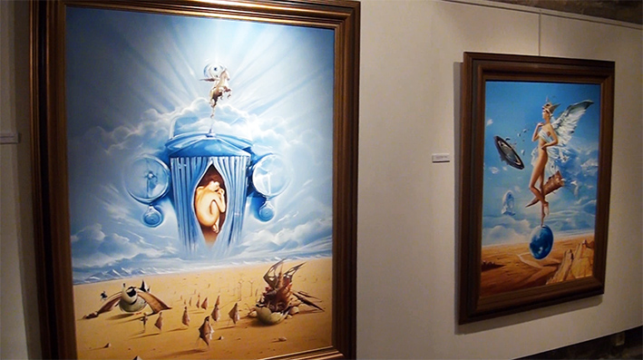2015 - Peintures de Wojtek Siudmak - Exposition du Musée de l'imaginaire du Château de Ferrières, Peintures et Sculptures dans la Galerie et l'Atelier Fondation Taylor Paris