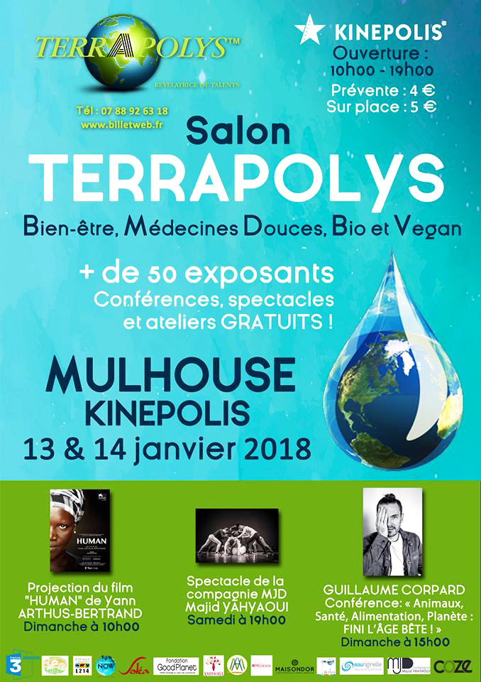 Affiche du ​SALON TERRAPOLYS - KINEPOLIS MULHOUSE (68) Haut-Rhin 13 et 14 janvier 2018 ​