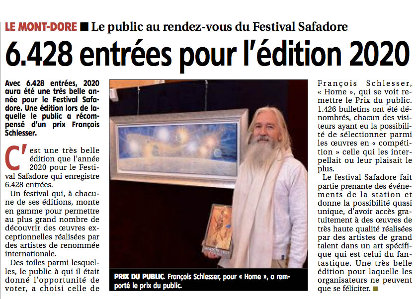 Article dans le journal La Montagne du 09 mars 2020