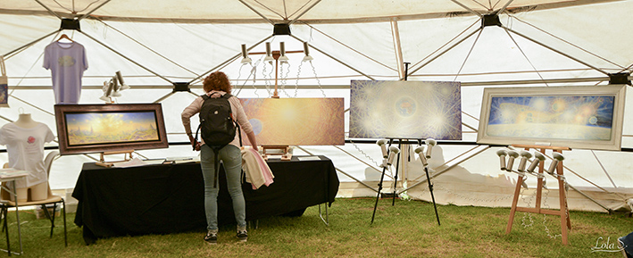 Stand Nature Céleste et Peintures à l'huile de François Schlesser © - FESTIVAL OASIS - Le Grand Évènement annuel des Écolieux Français Le Vigan (30) - du 22 au 25 septembre 2022