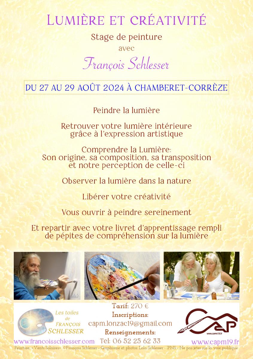 Lumière et créativité - Stage de Peinture de François Schlesser