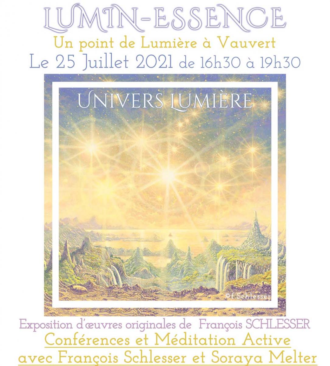 Affiche Lumin'Essence - Collège Soraya Melter - Le Coeur à l'Oeuvre - Vauvert 25 juillet 2021