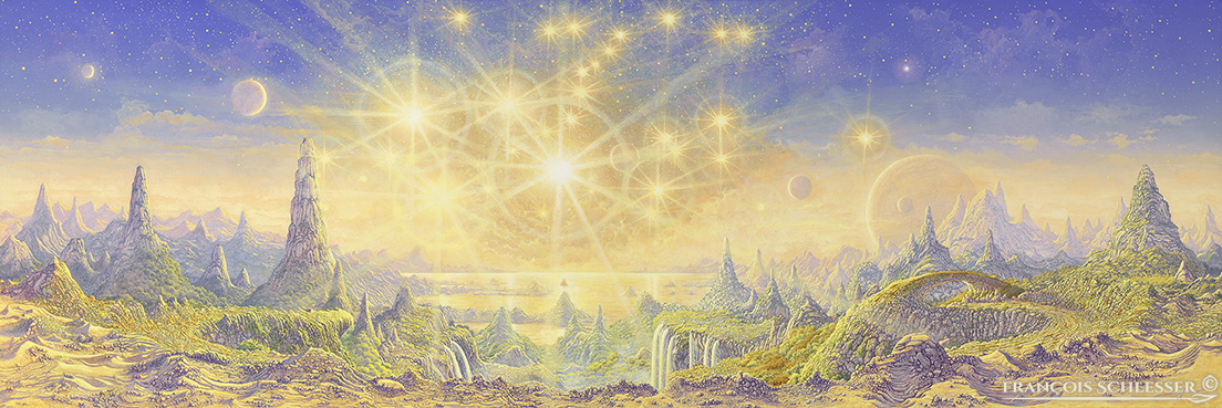Repro Alu Dibond de "Alcyone éternelle" - Peinture de François Schlesser ©