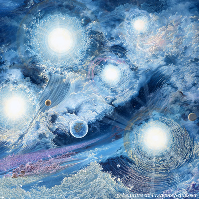"L'archipel des sept soleils" - Peinture de François Schlesser