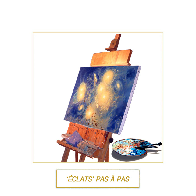 'Éclats' Pas à pas - Peinture de François Schlesser