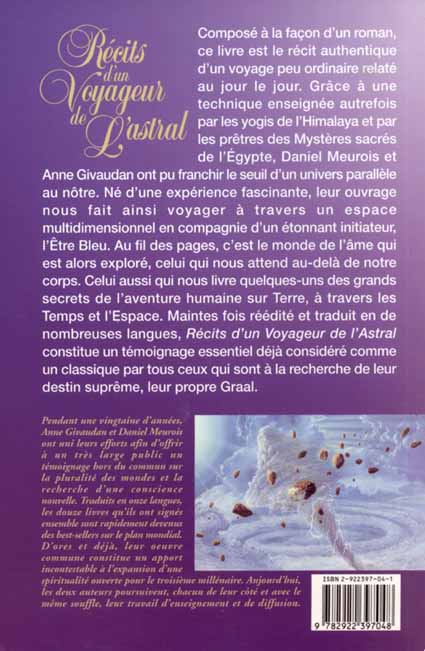 Récits d'un voyageur de l'astral, Daniel et Anne Meurois-Givaudan, Éditions Le PERSÉA, couverture arrière