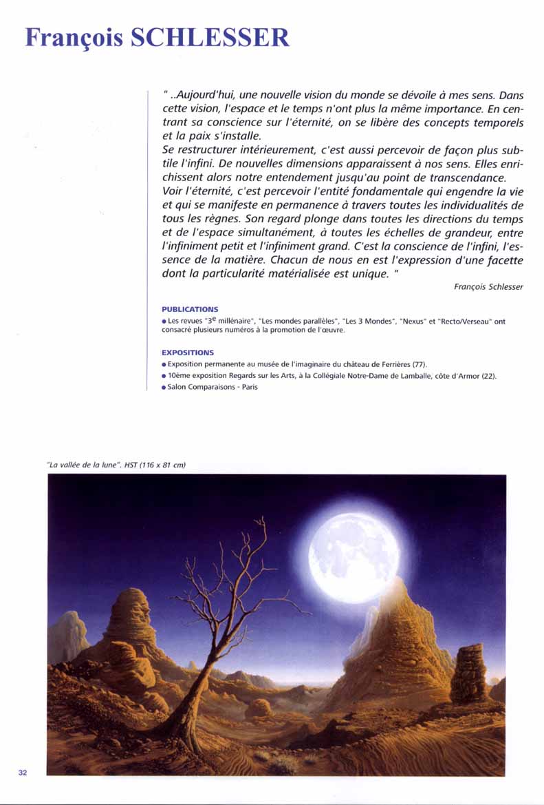 Article de François SCHLESSER, catalogue de l'exposition de St-Brisson-sur-Loire