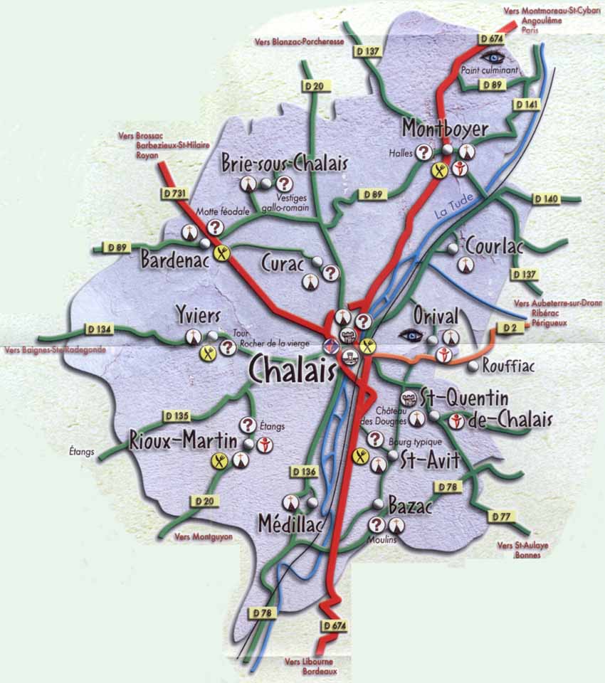 Plan pour venir à Chalais